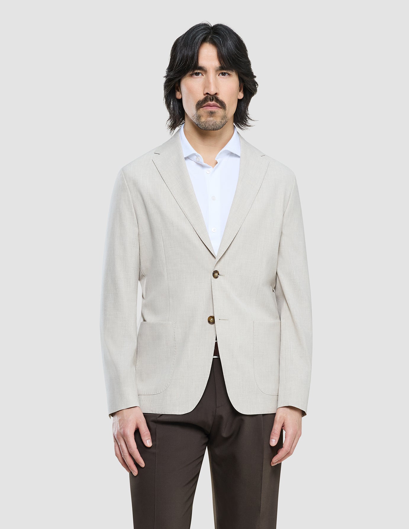 Tech Linen Blazer Sandshell