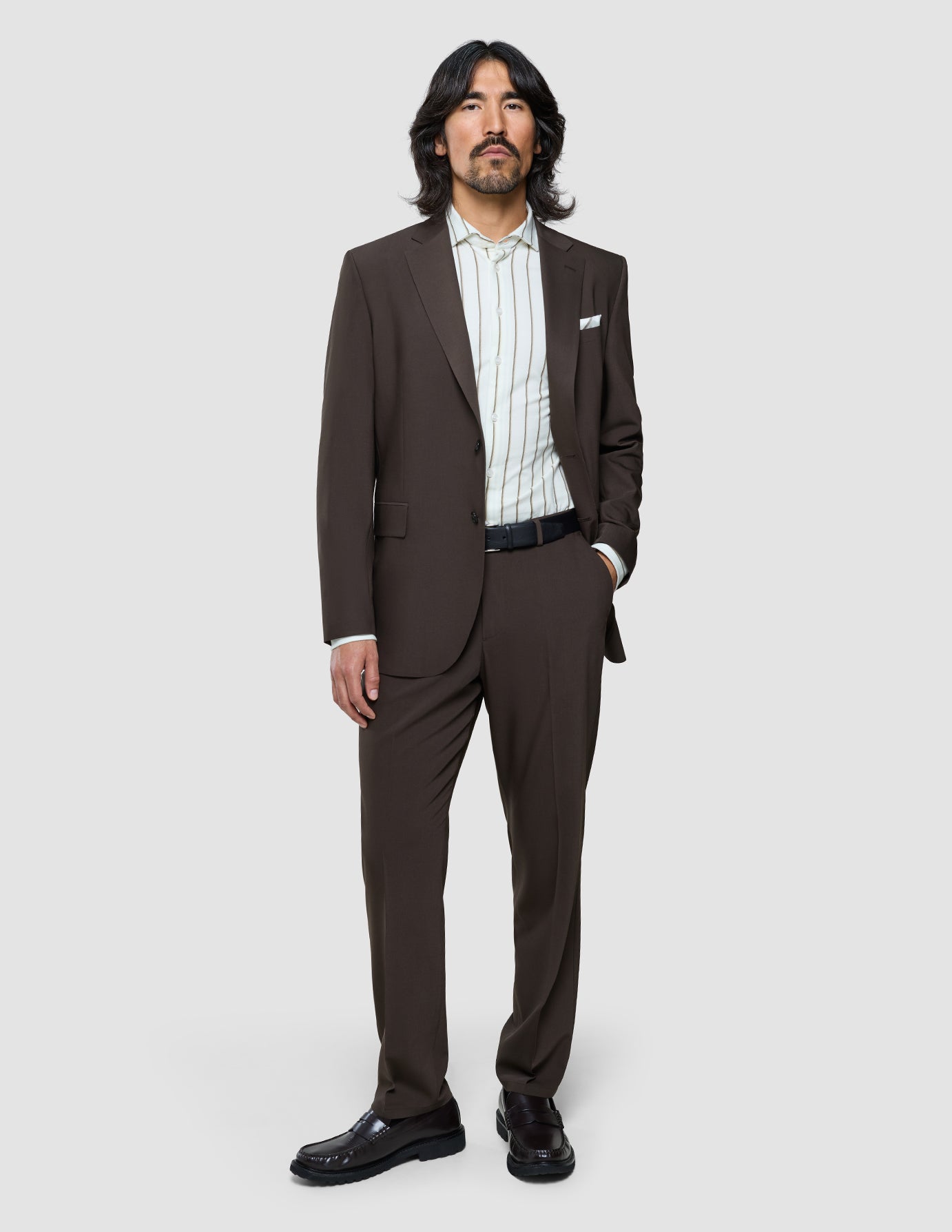 Tech Wool Suit Cocoa Brown
