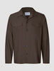 Tech Wool Overshirt Cocoa Brown