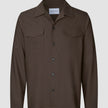Tech Wool Overshirt Cocoa Brown