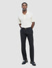 Textured Knitted Short Sleeve Polo Shirt Buttercream