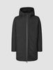 Utility-jakke Sort utility-parka med hætte og lynlås i genanvendt polyester med to store forlommer.