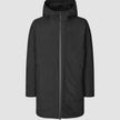 Utility-jakke Sort utility-parka med hætte og lynlås i genanvendt polyester med to store forlommer.