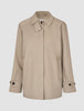Women Waterproof Trench Coat Short Sand Grain