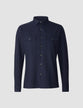 Overshirt Deep Blue Pinstripes