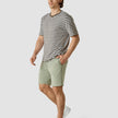 Striped Supima T-Shirt Box Fit Urban Green