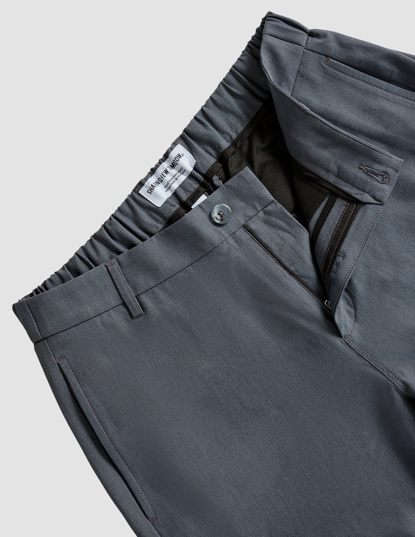 Tech Linen Elastic Pants Navy