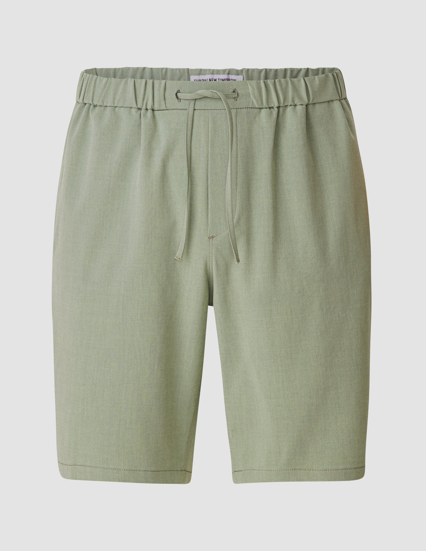 Tech Linen Elastic Shorts Neutral Green
