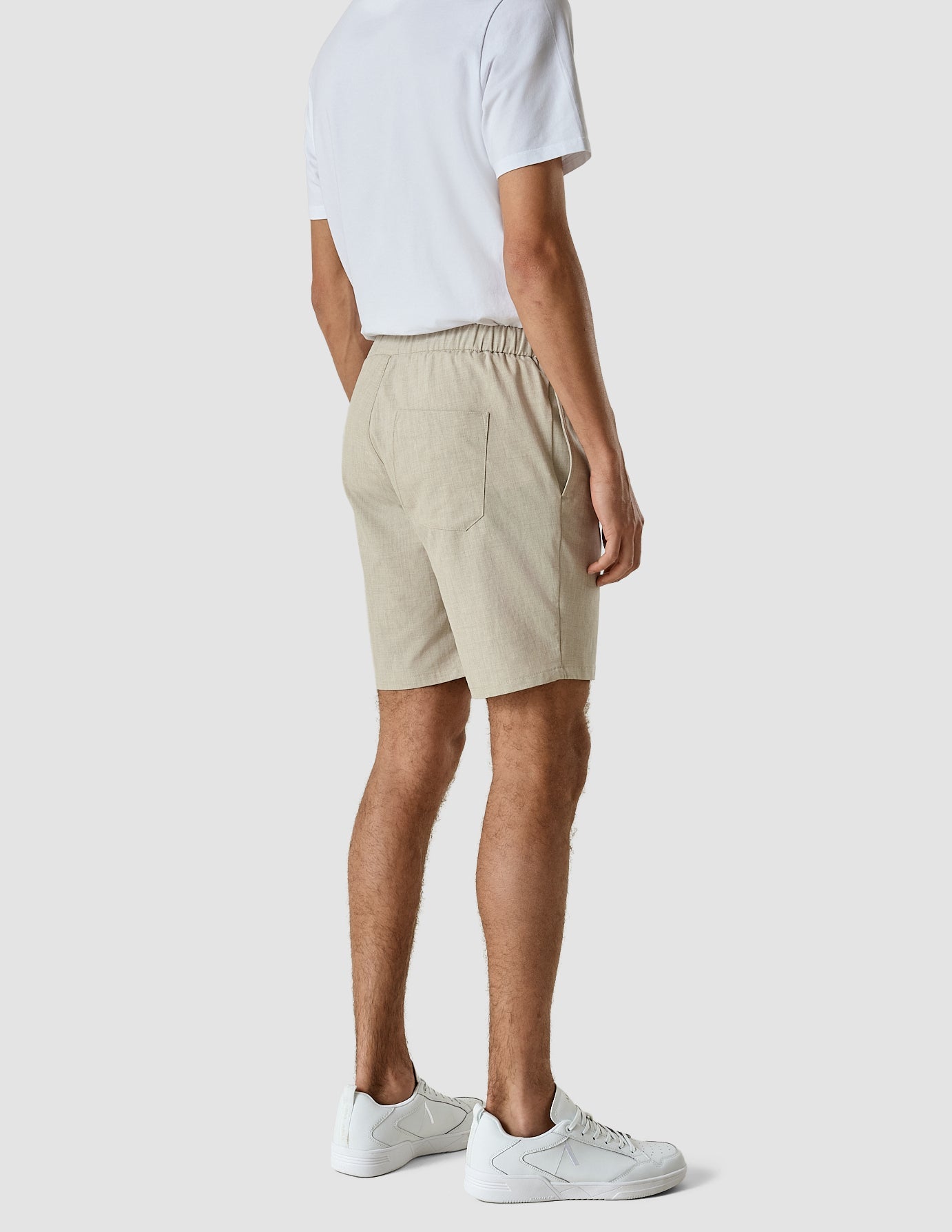 Tech Linen Elastic Shorts Sandshell